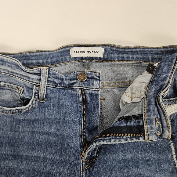 Flying monkey Factory distressed raw hem skinny jeans size 30 - Picture 4 of 12